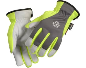 Bagsiden af Boisen Safety Winter Supreme 3600 handsker, der viser Hipora-logoet og et snefnugsymbol, der indikerer vandtæthed og varme.