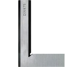 Fladvinkel 90 grader, 100x70 mm, af hærdet stål med præcisionsslebne kanter og prægningen DIN 875.