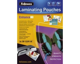 Antalis A4 lamineringslommer, 80 mic, 216x303mm, glansfulde og beskyttende til 100 stk. leveres i æske med motiver af sommerfugle.