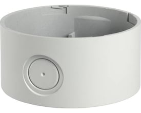 Sirena M-LINE Base dyb til 12-24V AC/DC med PNP tilslutning i hvid plast, viser et cirkulært indløb.