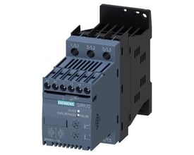 Siemens SIRIUS softstarter, 7.5kW/400V, 24VUC, størrelse S00 med integreret by-pass og skrueterminaler.