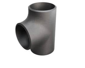 Tee-stykke i stål, P235GH, 114,3 x 6,3 mm, med certificeringer EN 10253-2 og EN 10204 3.1.