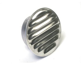 Fresh murrist i aluminium, vist på hvid baggrund, med fokus på 130mm flange og 100mm studs.