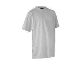 Grå melange børne T-shirt fra ID Identity, model T-TIME®, med rund hals og korte ærmer.