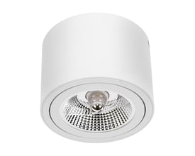 SpectrumLED Chloe AR111 er en rund, hvid loftslampe med reflektor og justerbar lyskilde.