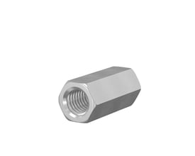 Flamco koblingsstykke med indvendig M6 gevind og muffe/muffe design, fremstillet af metal.