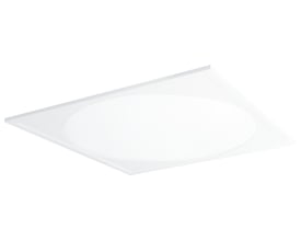 SG Armaturen Sense Pro Round Panel 600x600 mm LED-panel i hvid aluminium med opal prismatisk akrylskærm.