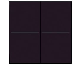 Niko tangent til 4-tryk i mørkebrun, vist forfra med to knapper på hver side og en horisontal linje.