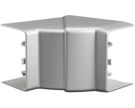 Lauritz Knudsen OptiLine 45 indvendigt hjørne i aluminium metallic, 140x55 mm og lavet af PC/ABS materiale.