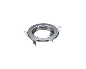 V-TAC indbygnings-downlight-kit i krom med rund ring, fjederclips og MR16-fatning.