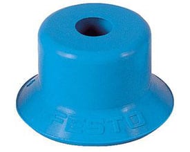 Festo ESV-20-EU sugekop i blå gummi med en diameter på 20 mm og synligt Festo logo.