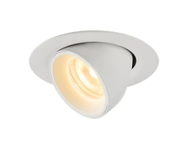 SLV NUMINOS GIMBLE XS indbygningsspot i hvid aluminium med en kipbar lysretning på 60 grader, 3000K.
