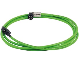 Siemens signal kabel 6FX3002-2DB10, MOTION-CONNECT, 7 meter langt, med lige stik i den ene ende og vinklet stik i den anden ende.