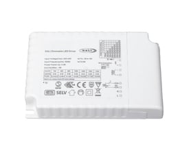 Ansell Lighting DALI2 dæmpbar LED-driver, 1-10V og Push Dim, 50W med justerbar strøm fra 700-1400mA.