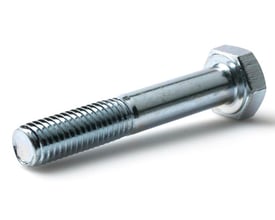 Arvid Nilsson M6 x 70 mm stålbolt med 6-kant hoved og FZB-behandling, vist på hvid baggrund.