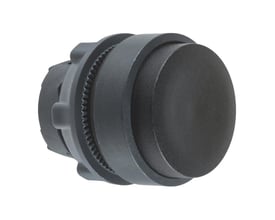 Schneider Electric Harmony Style 5 trykknaphoved ZB5 i sort kunststof med en høj, rund trykflade på ø40mm.