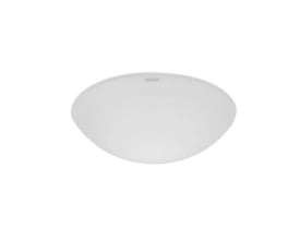 Hvid, oval reserveglasskærm til Steinel RS 16 og RS LED A1, set let skråt forfra med en blød, buet form.