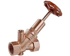 Detaljeret visning af Kemper kontraventil i rødgods, ¾" gevindstørrelse og PN 16 trykklasse.