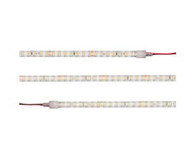 SLC Standard 2 LED-strip på 5 meter med 9,6W og 3000K, vist med hvide lysdioder og synlige SLC- og CE-mærker.