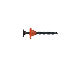 Båndet gipsskrue fra EJOT i stål, 3,5 x 38 mm, vist fra siden med sort skrue og orange bånd.