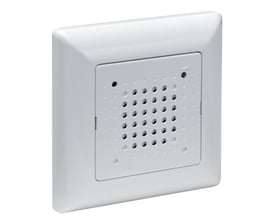 Grothe Urmet indbygningsringeklokke UP-LTW 120WS i hvid plast, designet til euro dåse og 12V AC drift.