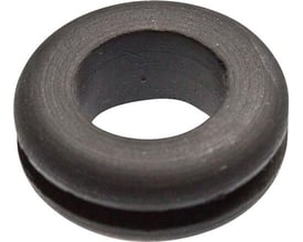 Svart gjennomføringstute i polychloropren-gummi, 9,0/11,0/16,0/2,0 mm, isolerer og beskytter kabler i hull.