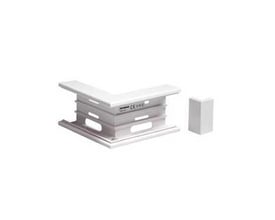 Schneider Electric udvendigt hjørne TEK-YH100 i hvid RAL9016 plast med dimensioner 52 mm højde og 100 mm bredde.