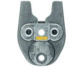 Nærbillede af Rems Mini BMP presstang, der viser præcisionsbearbejdning og 3/8" pasform til kølefittings.