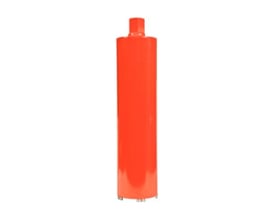 Eibenstock diamantbor til tørboring, Ø112 mm og 420 mm langt, står lodret med rød-orange cylinderform.