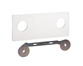 Schneider Electric mekanisk spærring til 2 drejegreb, med et klart gennemsigtigt panel og en justerbar metalarm.