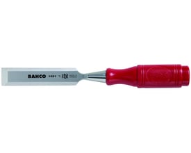 Nærbillede af Bahco stemmejern 1031, detaljeret visning af den skarpe stålklinge og det ergonomiske røde håndtag.