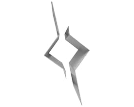 Et par galvaniserede vingefundamenter med en maksimal diameter på 150 mm, designet til bundrør og koniske master.