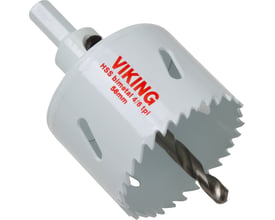 Viking 60mm bimetal hulsav med HSS Cobalt 8% tænder og fast holder, klar til brug.