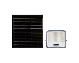 V-TAC 25 W LED-projektør med solcelle, sort panel og lys front med LED-dioder.