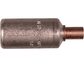 Elpress AL/CU-samlemuffe SM/RM til 240mm² aluminium og 120mm² kobberledere, med markeringer.