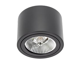 SpectrumLED Chloe justerbar loftlampe i mørkegråt aluminium med rund reflektor til AR111-lyskilde.