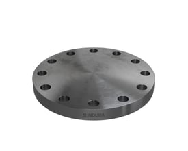 Indura blindflange, 219,1 mm, PN40, med 12 bolthuller og tydeligt Indura logo på siden.