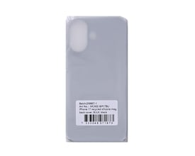 Emballage med et sort silikonecover til iPhone 17, MagSafe-kompatibelt; etiketten vender udad.