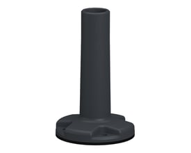 Schneider Electric XVZ02 montagefod i mørkegrå plast med Ø25 mm rør og 100 mm længde.