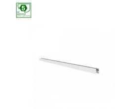 Hvid SpectrumLED SHIFT skinne i aluminium, 1000 mm lang og 28 mm dyb, med 5 års garanti-logo.