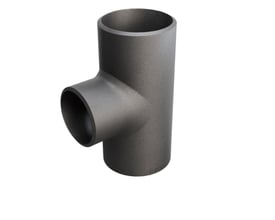 Tee P235GH-TC1 i stål med dimensioner 60,3/2,9 mm x 48,3/48,3 mm, ideel til rørsystemer.