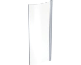 Contura Shower Space buet brusedør med frostet glas og forkromet profil, vist lige forfra.