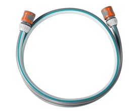 Gardena Classic tilslutningssæt med 1,5 meter 13 mm (1/2") vandslange, komplet med orange og grå koblinger.