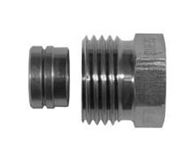 SO41001-06*1/4" messing nippel tilslutning i CW617N kvalitet, med 6mm gevind og 1/4" gevind på hvid baggrund.