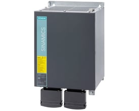 Siemens Sinamics 120kW aktiv linje modul i mørkegrå, vist med frontpanel og tilslutningsbokse.