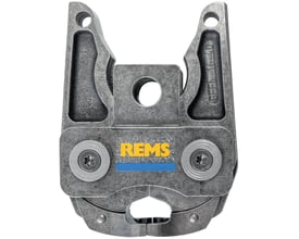 REMS presbakke GFFb 16-40 til Geberit Flowfit, fremstillet af hærdet stål med tydelig mærkning af brand og dimensioner.