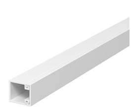 Perlehvid kabelkanal på 15 x 15 mm i længden 2 meter, ideel til pæn kabelføring af diverse kabler.