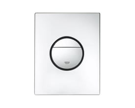 Grohe Nova Cosmopolitan trykplade i matkrom med tydelig Grohe logo, vist på en ren hvid baggrund for at fremhæve designet.