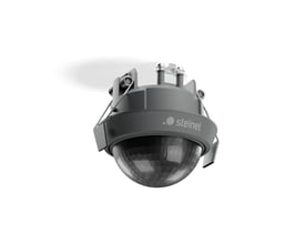 Steinel bevægelsessensor MD IR N360 COM1 i antracit, vist med 360 graders dækning og klar kuppel.