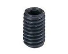 Unbrako M12x60 pinolskrue type MSF med indvendig 6-kant og flad ende i sort metal.